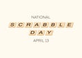 National Scrabble Day vector