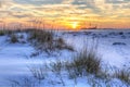 National Seashore Seaoats Sunset Royalty Free Stock Photo