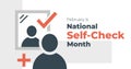 National Self-Check Month banner. Observed in the Month of February