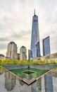 National September 11 Memorial commemorating the terrorist attacks on the World Trade Center in New York City, USA