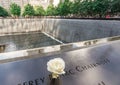 The National September 11 9/11 Memorial at the World Trade Center Ground Zero site. Royalty Free Stock Photo