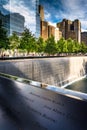 The National September 11th Memorial, in Manhattan, New York. Royalty Free Stock Photo