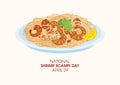 National Shrimp Scampi Day vector