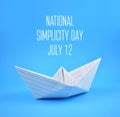 National Simplicity Day stock images