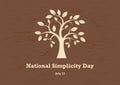 National Simplicity Day vector Royalty Free Stock Photo