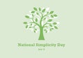 National Simplicity Day vector