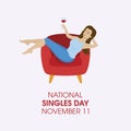 National Singles Day vector