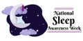 National Sleep Awareness Week, Horizontal banner design for theme design
