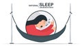 National Sleep Awareness Week is NSFÃ¢â¬â¢s national public education campaign to improve health and well-being. Vector illustration