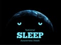 National Sleep Awareness Week Vector illustration on black