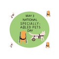 National specially-able pets day vector