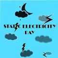 National Static Electricity Day Unofficial Holidays Collection. Static Electricity Day vector for your design and print template.