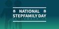 National Stepfamily day banner, september 16th, vector illustration.