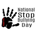 National Stop Bullying Day, idea for a poster, banner, flyer or postcard on a socially significant topic