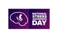 National Stress Awareness Day. Holiday concept. Template for background, banner, card, poster with text inscription