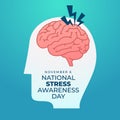 National Stress Awareness Day vector design template good for celebration usage.