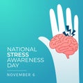 National Stress Awareness Day vector design template good for celebration usage.