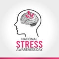 National Stress Awareness Day Vector Illustration