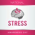 National Stress Awareness Day Vector Illustration