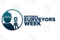 National Surveyors Week. Holiday concept. Template for background, banner, card, poster with text inscription. Vector