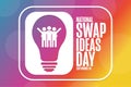 National Swap Ideas Day. September 10. Holiday concept. Template for background, banner, card, poster with text