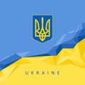 The national symbol of the Ukraine - abstract background