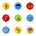 National symbols of australia. Web icon on Australia theme. Australia icon in set collection on flat style vector symbol