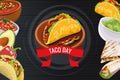 National Taco Day Celebration design Royalty Free Stock Photo