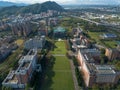 Aerial view of National Taipei University at Sanxia district, New Taipei City, Taiwan.