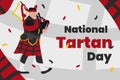 National tartan day vector illustration poster