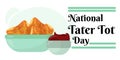 National Tater Tot Day, idea for a horizontal design for an event or menu design