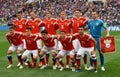 National team of Russia before opening match of FIFA World Cup 2 Royalty Free Stock Photo