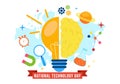 National Technology Day Vector Illustration on 11 May with Creative Digital for Innovation and development of high tech Royalty Free Stock Photo