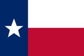 National Texas flag, official colors and proportion correctly. Vector illustration. Royalty Free Stock Photo