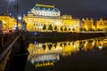 National theater in Prague at night, Czech Republic Royalty Free Stock Photo