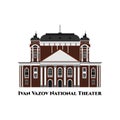 National Theatre Ivan Vazov in Sofia, Bulgaria. The oldest and most authoritative theatre in the country. One of the important