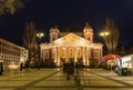 National theatre Ivan Vazov in Sofia night scene