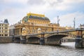 National Theatre in Prague in winter