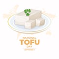 National Tofu Day vector illustration Royalty Free Stock Photo