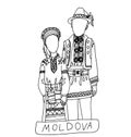 The national traditional ethnic costume for men and woman of the country