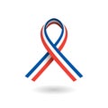 National tricolor ribbon of France