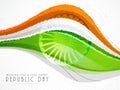 National Tricolor waves for Indian Republic Day.