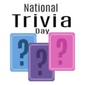 National Trivia Day, Idea for poster, banner, flyer or postcard