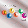 National Trivia Day Sign and Background