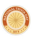 National Trivia Day Sign and Badge