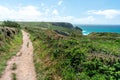 National Trust - Carnewas at Bedruthan cliff side hike Royalty Free Stock Photo