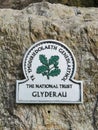 National trust sign for Glyderau Royalty Free Stock Photo