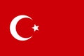 National Turkey flag. High detailed vector map of Turkey background. Turkish flag