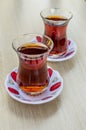 National Turkish hot tea in the glass Royalty Free Stock Photo