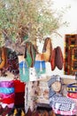 National Turkish leather colored slippers at a market in Turkey